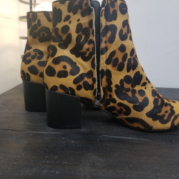 Calf Hair Leopard H&M Bootie leather heel 8 - Picture 5 of 8